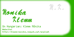 monika klemm business card