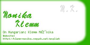 monika klemm business card